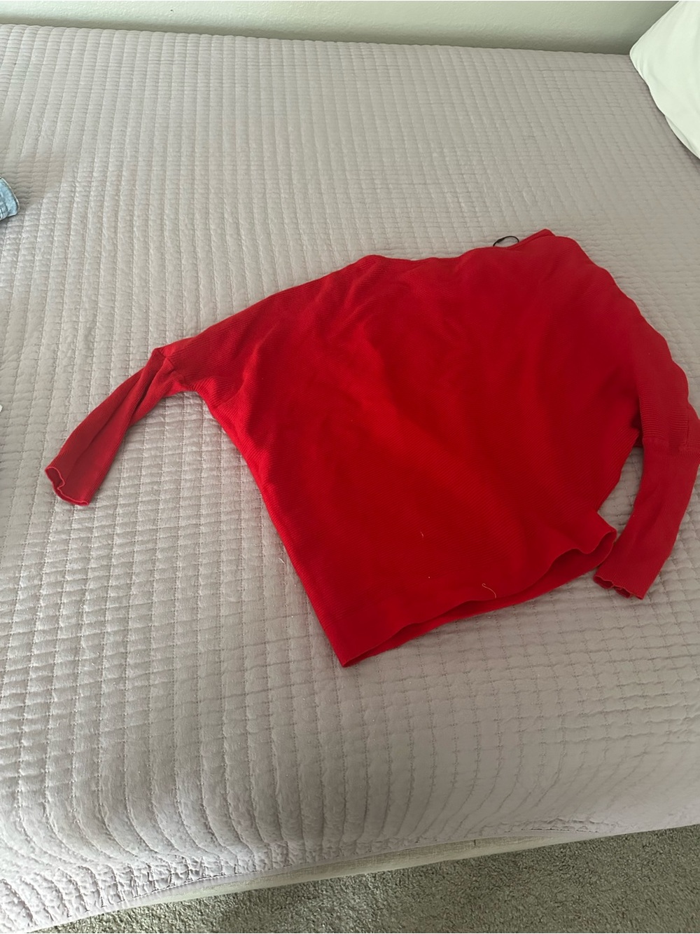 Fashion Nova Red V-Neck Knit Sweater - Picture 2 of 2
